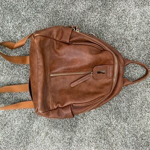 Faux leather mini backpack bag never used